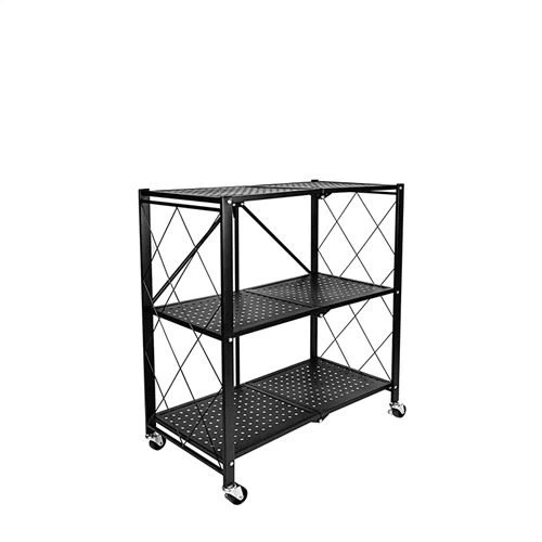 3-Nedfällbara metallhyllor