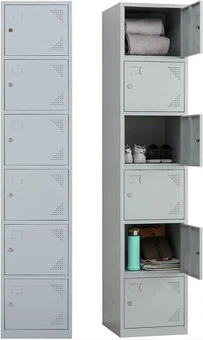 Metall 6-våningsskåp